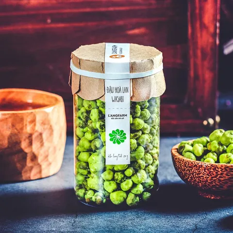 Combo 3 Hộp Đậu Hòa Lan Wasabi L'angfarm 150g - Snack Giòn Ngon, Hương Vị Cay Nồng – Quà Tặng Dinh Dưỡng Thực Phẩm Cao Cấp