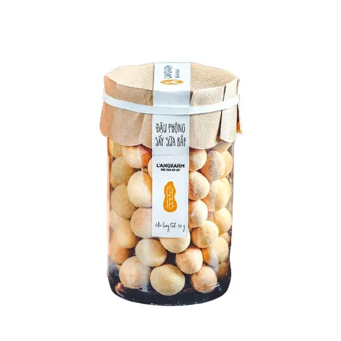 Combo 3 Hộp Đậu Phộng Sấy Sữa Bắp L'angfarm 100g - Hạt Dinh Dưỡng Giòn Ngon, Lợi Cho Sức Khỏe, Gói Sang Trọng, Quà Tặng Tuyệt Vời