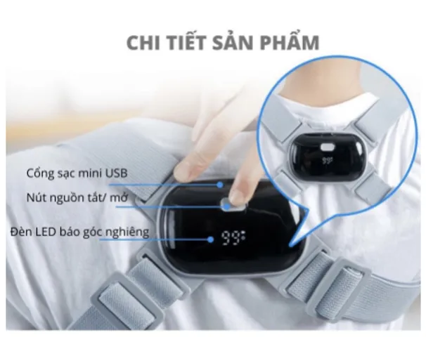 Đai Hỗ Trợ Chống Gù Lưng Cảm Biến Thông Minh Intelligent - Thiết Kế Hiện Đại, Đếm Tư Thế, Phù Hợp Mọi Đối Tượng