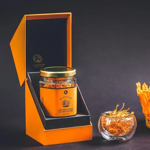 Nấm Đông Trùng Hạ Thảo Sấy Khô L'angfarm - Dược Liệu Tự Nhiên Giàu Dinh Dưỡng Hỗ Trợ Sức Khỏe, Hộp 10g