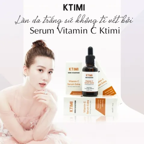 Serum Ktimi Vitamin C Extra - Dưỡng Trắng Da, Chống Lão Hóa, Cung Cấp Độ Ẩm Từ Vitamin C và Sodium Hyaluronate - 30ml