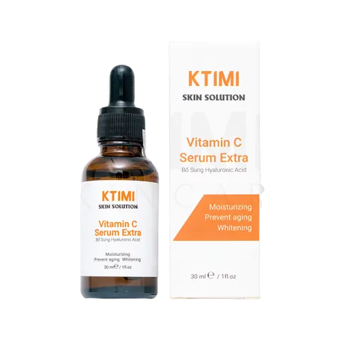 Serum Ktimi Vitamin C Extra - Dưỡng Trắng Da, Chống Lão Hóa, Cung Cấp Độ Ẩm Từ Vitamin C và Sodium Hyaluronate - 30ml
