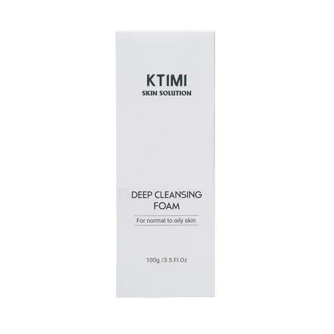 Sữa Rửa Mặt Ktimi Deep Cleansing Foam 100g Cho Da Nhờn - Giúp Làm Sạch Sâu, Ngăn Ngừa Mụn, Dưỡng Ẩm Tự Nhiên