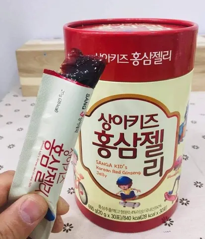 Thạch Hồng Sâm Sanga Kid - Jelly Hàn Quốc Tăng Cường Đề Kháng Cho Bé Từ 3 Tuổi, Giàu Dinh Dưỡng, Vị Ngon Dễ Ăn