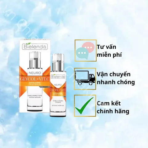 Serum Bielenda neuro Glycol + VitC 30ml - Dưỡng trắng da, giảm nám hiệu quả, hỗ trợ làm đều màu da, chăm sóc da toàn diện.