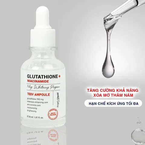Serum Angel’s Liquid Glutathione + Niacinamide 700V 30ml - Dưỡng Trắng Da, Mờ Nám và Trẻ Hóa Da Từ Gốc Tế Bào