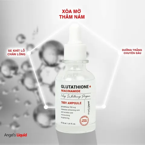 Serum Angel’s Liquid Glutathione + Niacinamide 700V 30ml - Dưỡng Trắng Da, Mờ Nám và Trẻ Hóa Da Từ Gốc Tế Bào