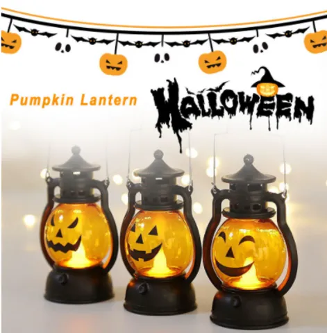 Đèn Led Hình Quả Bí Ngô Halloween - Đèn Trang Trí Độc Đáo Với Biểu Cảm Khuôn Mặt - Phù Hợp Khung Cảnh Tiệc Halloween