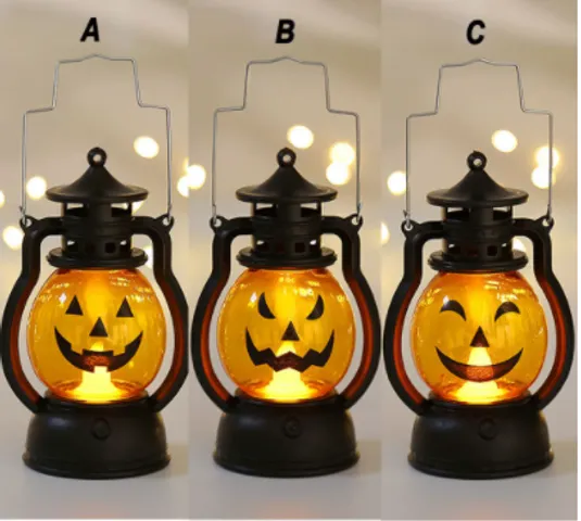 Đèn Led Hình Quả Bí Ngô Halloween - Đèn Trang Trí Độc Đáo Với Biểu Cảm Khuôn Mặt - Phù Hợp Khung Cảnh Tiệc Halloween