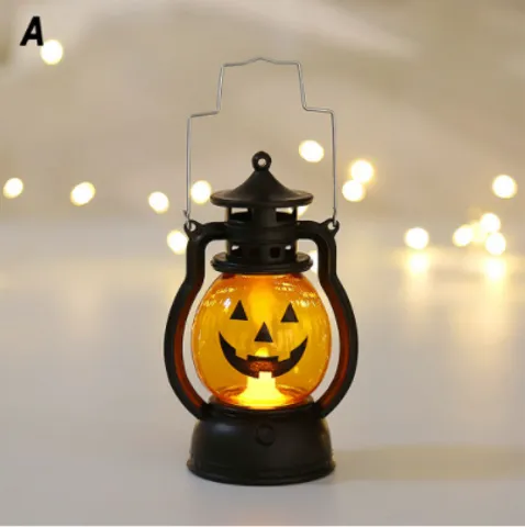 Đèn Led Hình Quả Bí Ngô Halloween - Đèn Trang Trí Độc Đáo Với Biểu Cảm Khuôn Mặt - Phù Hợp Khung Cảnh Tiệc Halloween