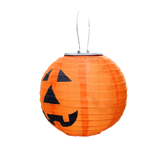 Đèn Lồng Bí Ngô Giấy Nilong Trang Trí Halloween - Độc Đáo, Bền Bỉ, Phù Hợp Treo Ngoài Trời, Tạo Không Gian Huyền Ảo