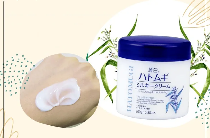 Kem dưỡng ẩm Hatomugi Moisturizing Conditioning The Milky Cream 300g - Dưỡng ẩm, làm mềm da và ngăn ngừa lão hóa cho mọi loại da