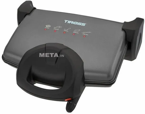 Máy Kẹp Nướng Bánh Mỳ Tiross TS9653 - Đa Chức Năng 1600W, 5 Mức Nhiệt Độ, Chống Dính, Nướng Thịt & Bánh Sandwich, Màu Sắc Đen, Cam, Ghi
