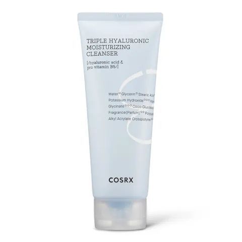 Sữa Rửa Mặt Cấp Ẩm Cosrx Triple Hyaluronic Moisturizing Cleanser - Dưỡng Ẩm Sâu, Làm Sạch Da Mềm Mại, Phù Hợp Mọi Loại Da
