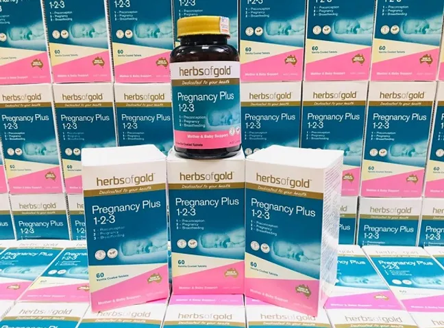 Viên Uống Bổ Sung Vitamin Herbs Of Gold Pregnancy Plus 1-2-3 Cho Mẹ Bầu & Sau Sinh - Hỗ Trợ Phát Triển Thai Nhi Khỏe Mạnh