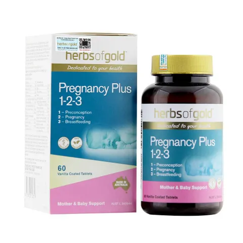 Viên Uống Bổ Sung Vitamin Herbs Of Gold Pregnancy Plus 1-2-3 Cho Mẹ Bầu & Sau Sinh - Hỗ Trợ Phát Triển Thai Nhi Khỏe Mạnh