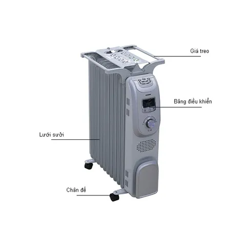 Máy Sưởi Dầu Tiross TS9211 - 11 Thanh Nhiệt, Hẹn Giờ, Không Khô Da, An Toàn Cho Gia Đình Có Trẻ Nhỏ - Công Suất 2300W