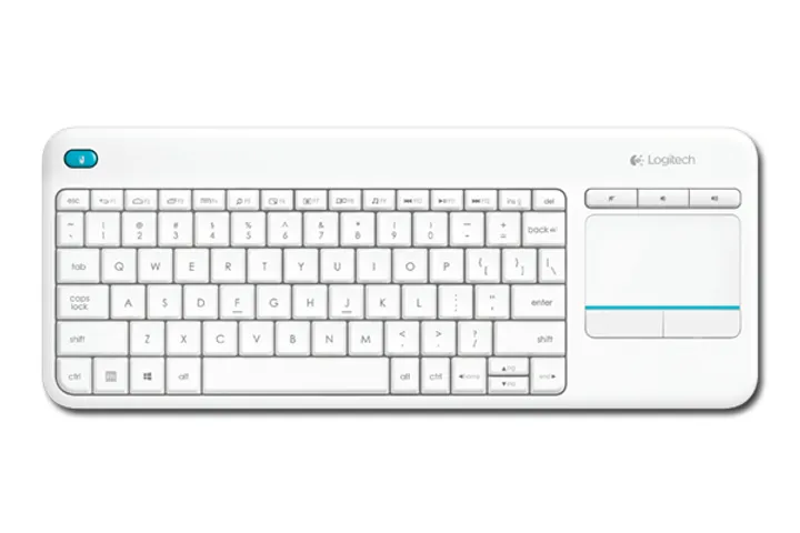 Bàn phím không dây điều khiển từ xa Logitech K400 PLUS - Phụ kiện máy tính tích hợp bàn di chuột, kết nối Bluetooth, thiết kế tiện dụng
