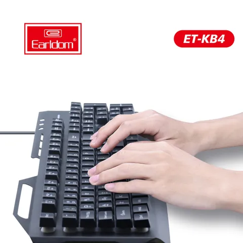 Bàn Phím Gamming Giả Cơ Earldom ET-KB4 - Kiểu Dáng Thể Thao, Đèn LED 7 Màu, Kết Nối USB, Phù Hợp Cho PC