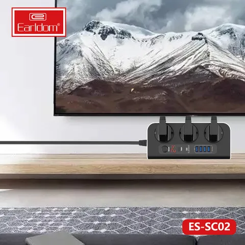 Ổ cắm Earldom ES-SC02 - Thiết Bị Nhiều Cổng Tích Hợp USB cho Điện 240V AC 50-60Hz - Phụ Kiện Thông Minh Tiện Lợi