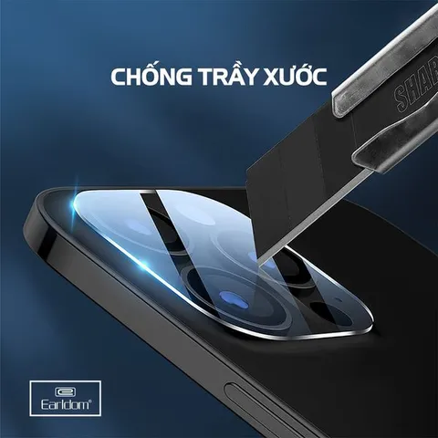 Kính Cường Lực Earldom Bảo Vệ Camera iPhone 11-13 - Chống Va Đập, Chống Xước, 9H Ultra Clear Glass