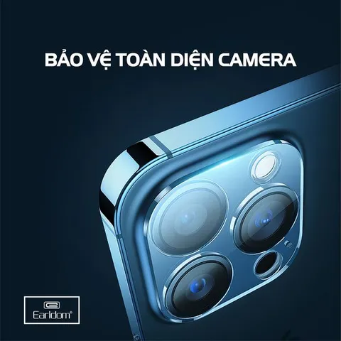 Kính Cường Lực Earldom Bảo Vệ Camera iPhone 11-13 - Chống Va Đập, Chống Xước, 9H Ultra Clear Glass