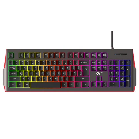 Bàn phím Gaming RGB HAVIT KB866L - 104 Keys, Thiết kế Ergonomic, Đèn LED Điều Chỉnh, Phím Mượt và Bền Bỉ, Trải Nghiệm Chơi Game Tuyệt Vời