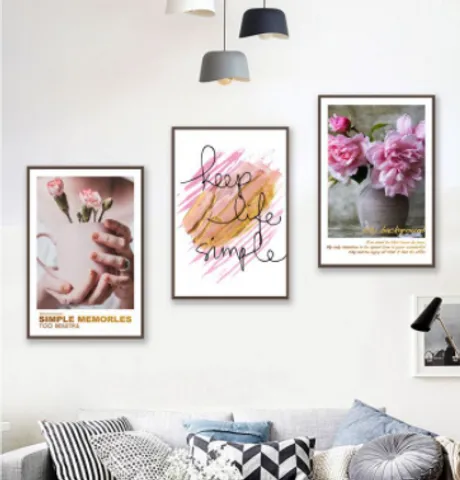 Bộ 3 Tranh Treo Tường Phong Cách Bắc Âu Hiện Đại - Trang Trí Nội Thất Sang Trọng và Đẳng Cấp, Kích Thước 20x30cm, 30x45cm, 40x60cm