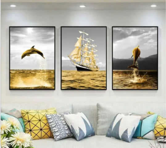Bộ 3 Tranh Treo Tường Phong Cách Bắc Âu Hiện Đại - Trang Trí Nội Thất Sang Trọng và Đẳng Cấp, Kích Thước 20x30cm, 30x45cm, 40x60cm