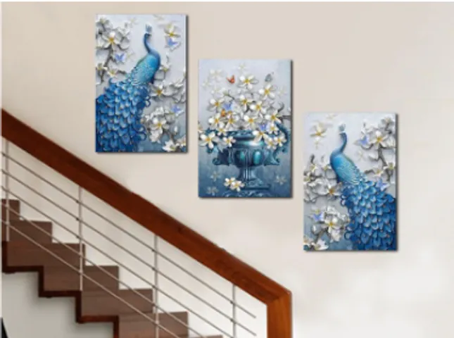 Bộ 3 Tranh Treo Tường Thiên Nhiên Hoa Lá - Trang Trí Nhà Cửa Hiện Đại, Bền Màu, Phong Cách Tinh Tế, Đa Dạng Kích Thước