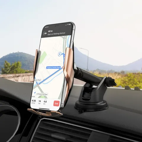 Bộ Sạc Không Dây Hoco S14 Tự Động Đóng Mở - Sạc Siêu Nhanh 15W Cho Xe Hơi - Tiện Lợi Khi Lái Xe, Phù Hợp Mọi Điện Thoại