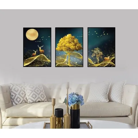 Bộ Tranh Canvas Treo Tường Phong Cảnh Đêm Khuya - Thiết Kế Hiện Đại Trang Trí Nội Thất Sang Trọng, Kích Thước Đa Dạng
