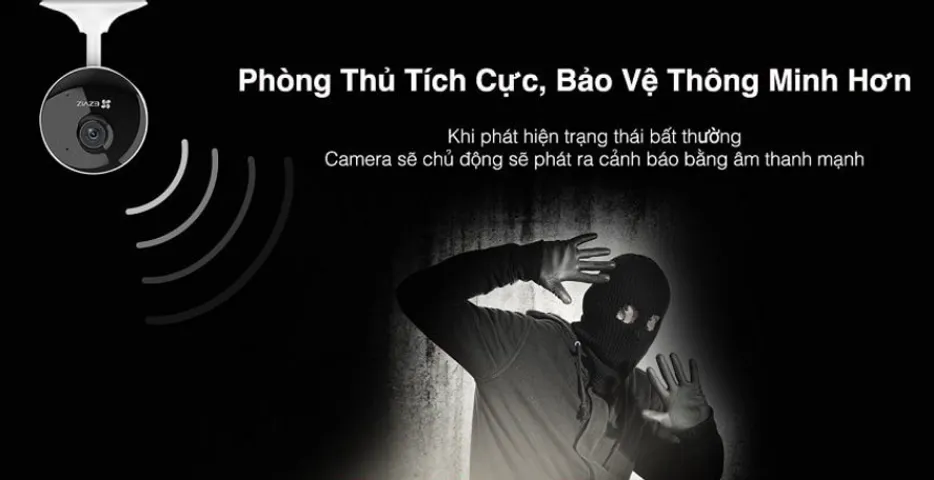 Camera IP Wifi Ezviz C1C-B 1080P - Camera An Ninh Thông Minh Trong Nhà, Quan Sát Ngày Đêm, Chất Lượng Full HD 1080P, Tầm Nhìn Hồng Ngoại 12m