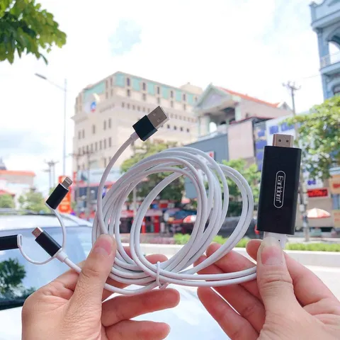 Cáp HDMI 3 đầu Earldom W13 4K - Chuyển hình ảnh Lightning, Micro, Type-C từ Điện thoại lên Tivi, Màn hình, Máy chiếu