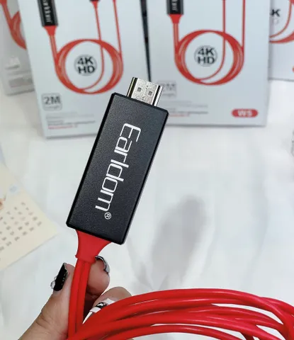 Cáp HDMI Earldom ET-W5 - Chuyển Đổi Tín Hiệu Lightning Sang HDMI Full HD 1080P Cho iPhone/iPad, Dài 2 Mét, Chất Lượng Cao