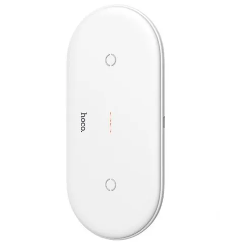Đế sạc không dây chuẩn QI 10W Hoco CW23 - Sạc nhanh 2in1 cho điện thoại, AirPods, iWatch - Phụ kiện chính hãng tiện lợi