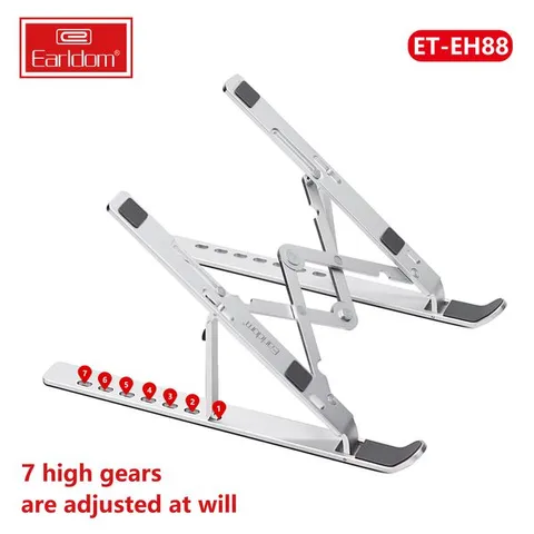 Giá Đỡ Gấp Gọn Laptop, Macbook & iPad Earldom EH88 - Thiết Kế Chữ W, Chất Liệu Nhôm, Điều Chỉnh Cao, Phụ Kiện Máy Tính Tiện Lợi