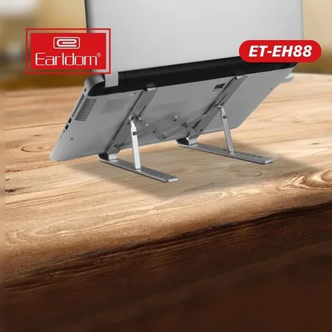 Giá Đỡ Gấp Gọn Laptop, Macbook & iPad Earldom EH88 - Thiết Kế Chữ W, Chất Liệu Nhôm, Điều Chỉnh Cao, Phụ Kiện Máy Tính Tiện Lợi