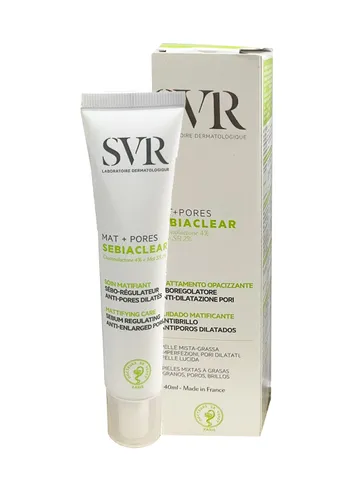 Kem Dưỡng SVR Sebiaclear Mat + Pores 40ml - Kiềm Dầu, Cải Thiện Mụn và Lỗ Chân Lông Cho Da Nhạy Cảm, Da Dầu