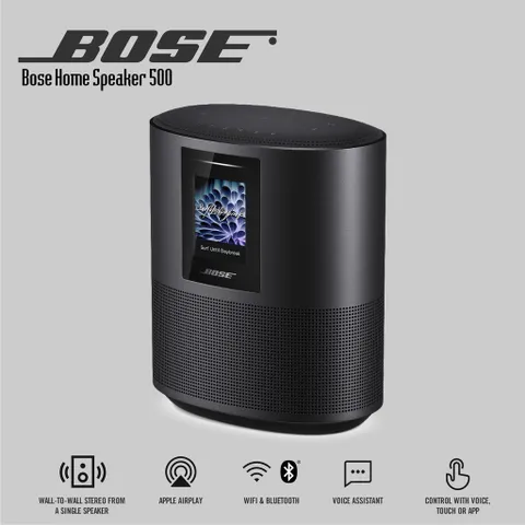 Loa Bluetooth Bose Home Speaker 500 - Loa thông minh tích hợp màn hình LCD, âm thanh 360 độ, hỗ trợ Wi-Fi và Alexa, cao cấp, đa năng.