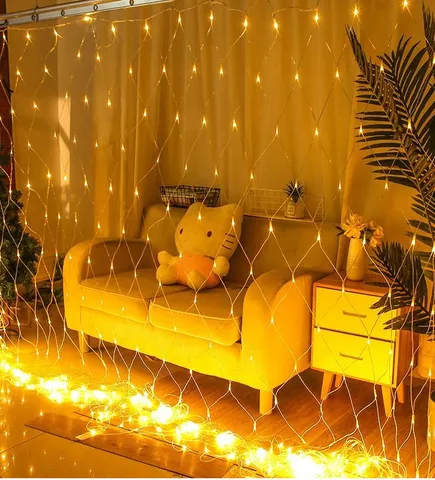Lưới Đèn LED Trang Trí Giáng Sinh Đủ Màu - Chiếu Sáng Tiệc Ngoài Trời, Dễ Dàng Treo Dùng Trong Không Gian Rộng