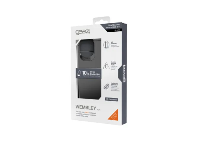 Ốp Lưng Chống Sốc Gear4 D3O Wembley Flip cho iPhone 12 Mini - Thiết Kế Hiện Đại, Chống Rơi 3m, Bảo Vệ Toàn Diện