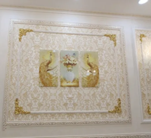 Set 3 Tranh Canvas Đôi Công Hoàng Kim - Trang Trí Tường Sang Trọng, Kích Thước Đa Dạng cho Phòng Khách và Văn Phòng