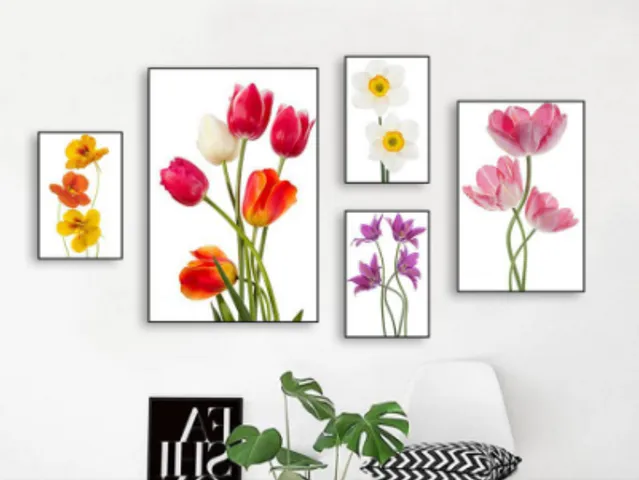 Set 5 Tranh Treo Tường Châu Âu Hiện Đại - Bộ Nghệ Thuật Trang Trí Sang Trọng Cho Phòng Khách, Phòng Ngủ Nội Thất Ấm Cúng