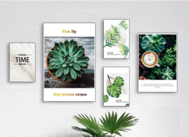 Set 5 Tranh Treo Tường Châu Âu Hiện Đại - Bộ Nghệ Thuật Trang Trí Sang Trọng Cho Phòng Khách, Phòng Ngủ Nội Thất Ấm Cúng