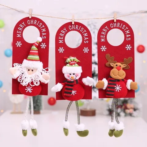 Tấm Treo Trang Trí Giáng Sinh Họa Tiết Cao Cấp Vải Mềm - Đồ Trang Trí Cửa Cây Noel, Mang Lại Không Gian Ấm Áp