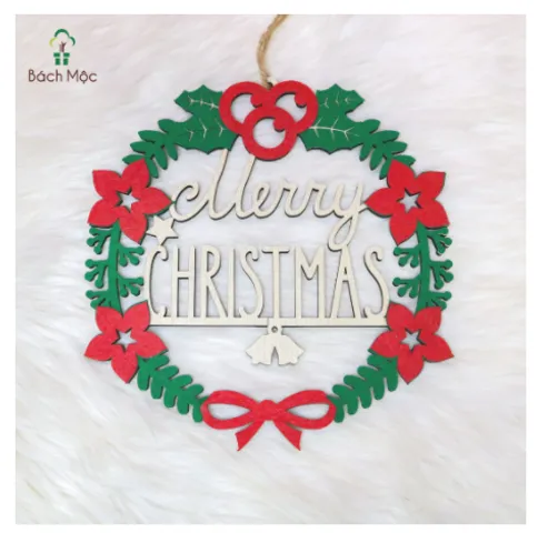 Bảng Gỗ Treo Tường Bách Mộc Chủ Đề Noel - Trang Trí Giáng Sinh Độc Đáo Cho Phòng Khách, Phòng Đọc Sách, Cửa Hàng