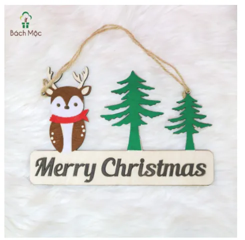 Bảng Gỗ Treo Tường Bách Mộc Chủ Đề Noel - Trang Trí Giáng Sinh Độc Đáo Cho Phòng Khách, Phòng Đọc Sách, Cửa Hàng