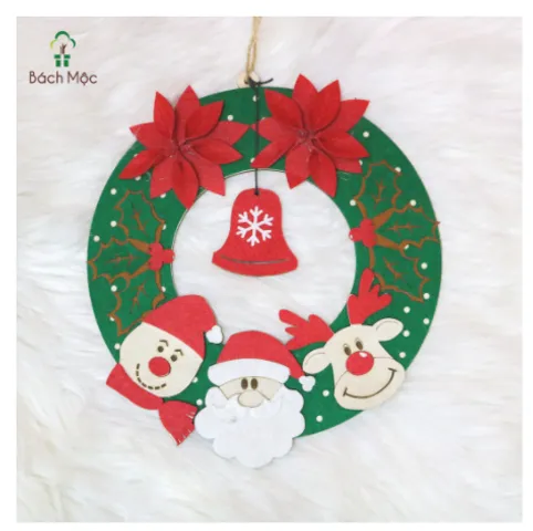 Bảng Gỗ Treo Tường Bách Mộc Chủ Đề Noel - Trang Trí Giáng Sinh Độc Đáo Cho Phòng Khách, Phòng Đọc Sách, Cửa Hàng