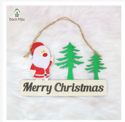 Bảng Gỗ Treo Tường Bách Mộc Chủ Đề Noel - Trang Trí Giáng Sinh Độc Đáo Cho Phòng Khách, Phòng Đọc Sách, Cửa Hàng